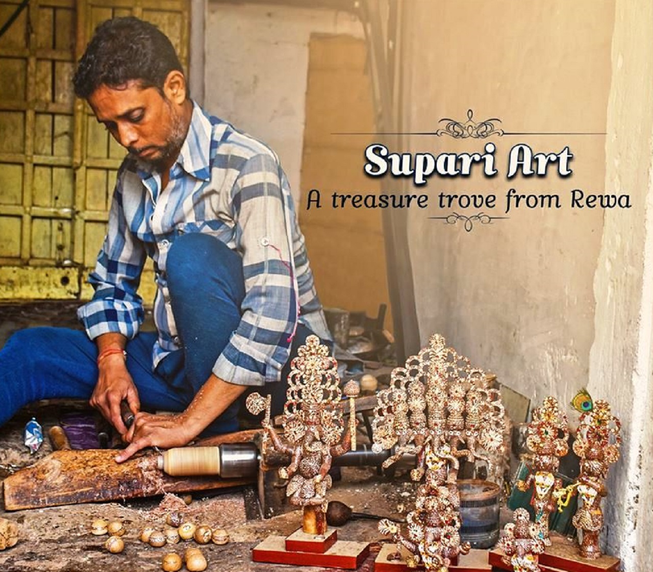 विश्वभर में निर्यात होती हैं रीवा में बनी सुपारी की कलाकृतियां, इंदिरा गाँधी तक थीं कला से प्रभावित विश्वभर में निर्यात होती हैं रीवा में बनी सुपारी की कलाकृतियां, इंदिरा गाँधी तक थीं कला से प्रभावित